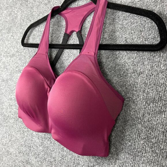 Nike Dri-Fit Alpha Sports Bra Small Burgundy Wireless Racerback Adjustable Strap - Picture 4 of 11